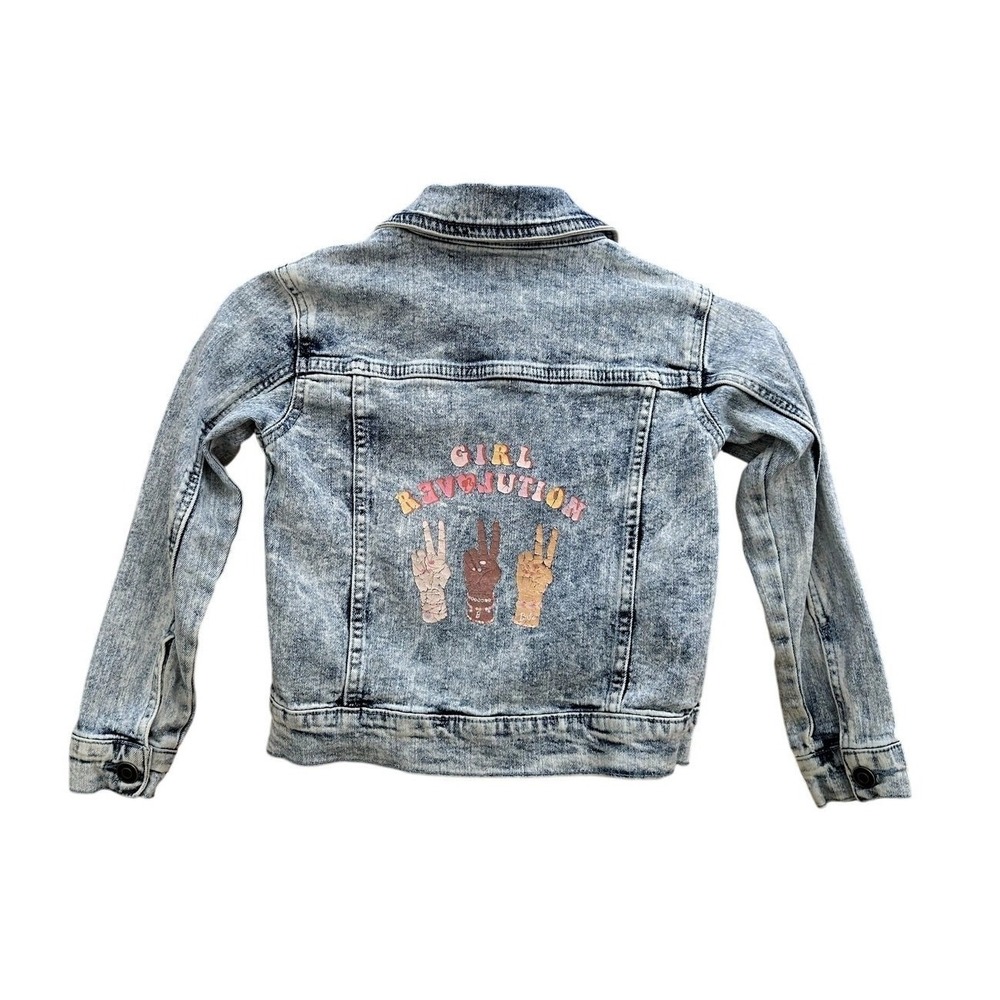 Barbie Girl Revolution Acid Washed Denim Jacket, Sz S